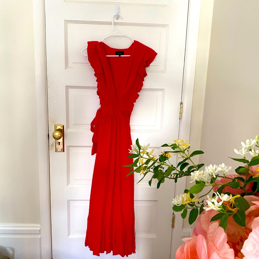 Majorelle maxi dress red